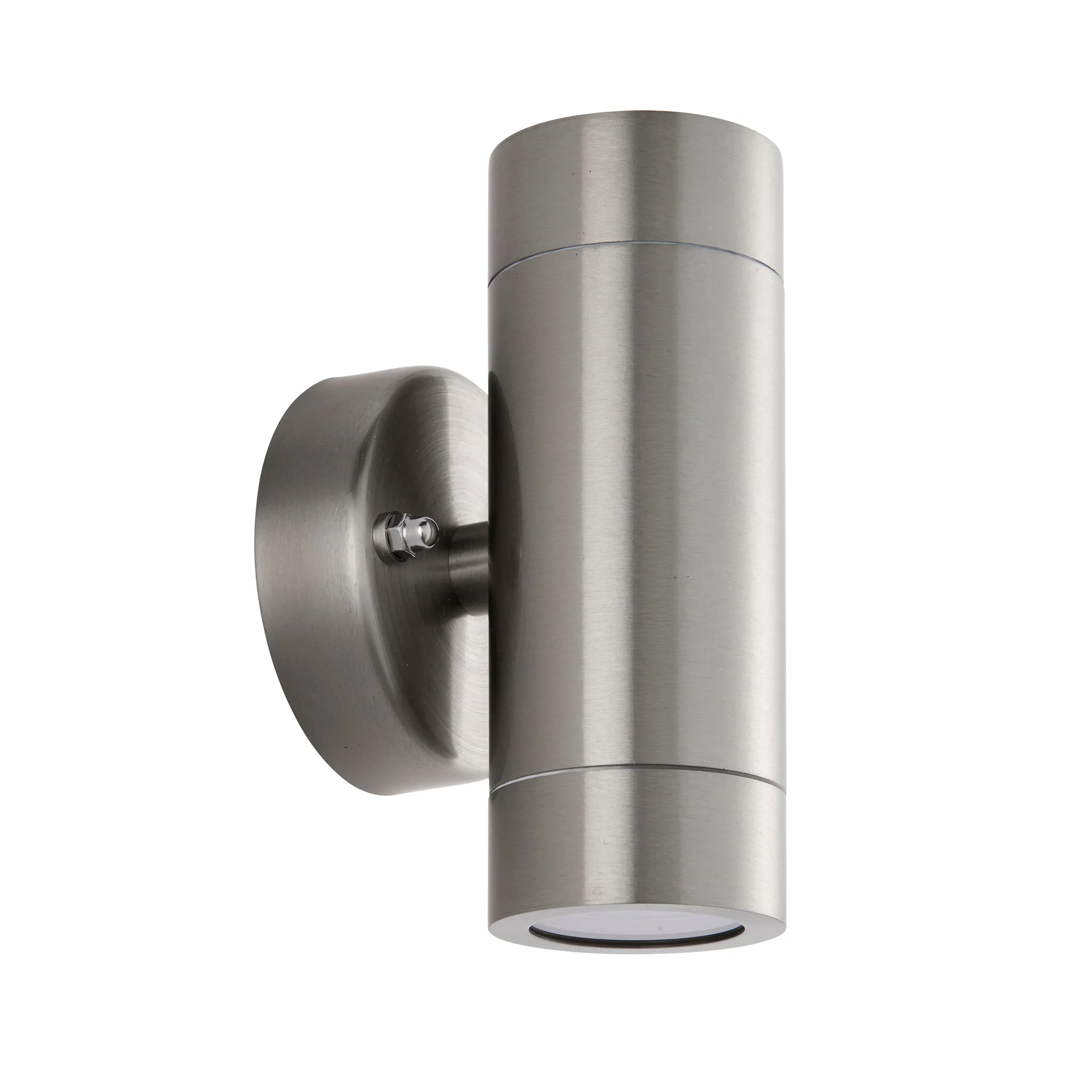 Saxby 101350 Palin  2lt wall marine grade IP65 7W Brushed stainless steel & clear glass 2 x 7W LED GU10 (Required)