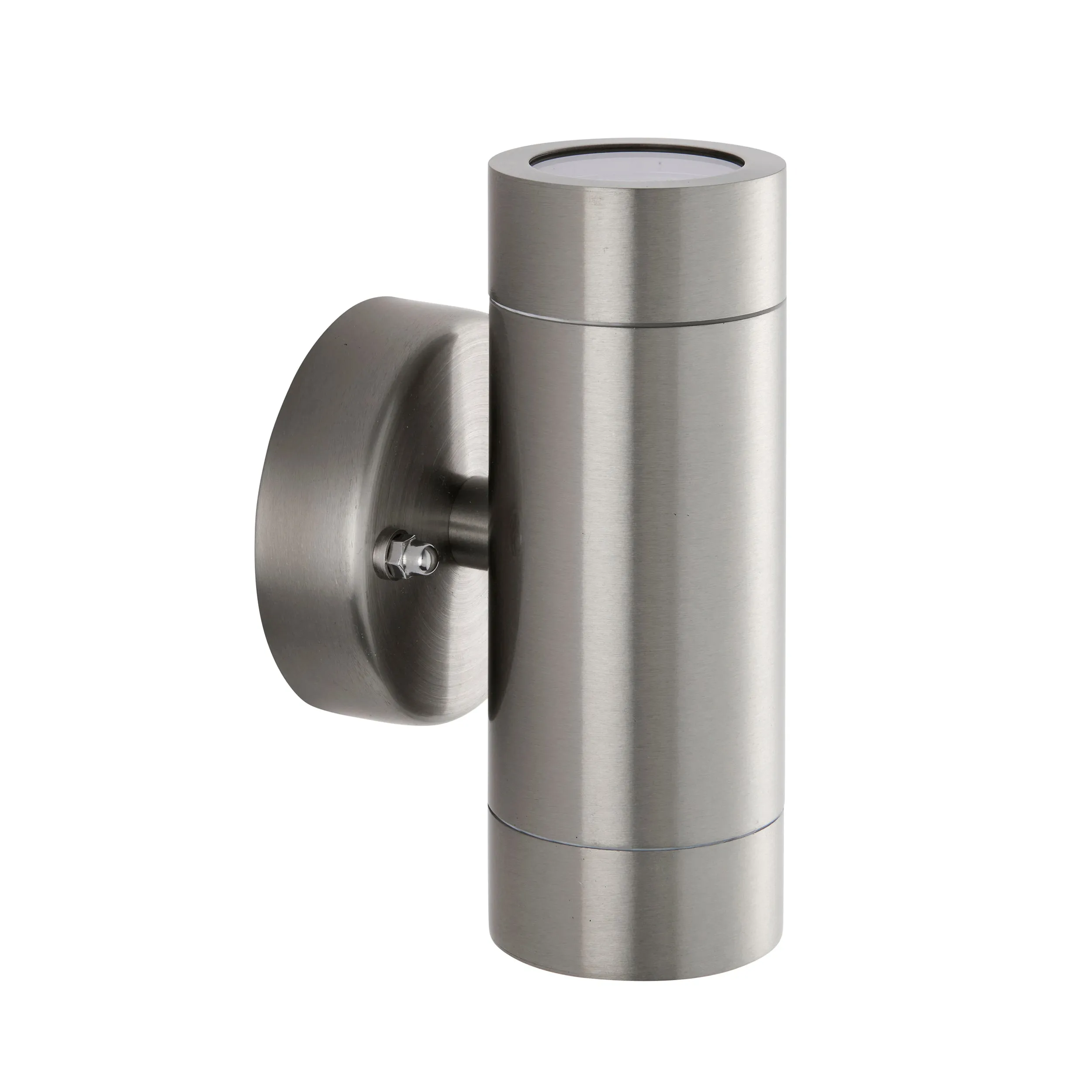 Saxby 101350 Palin  2lt wall marine grade IP65 7W Brushed stainless steel & clear glass 2 x 7W LED GU10 (Required)