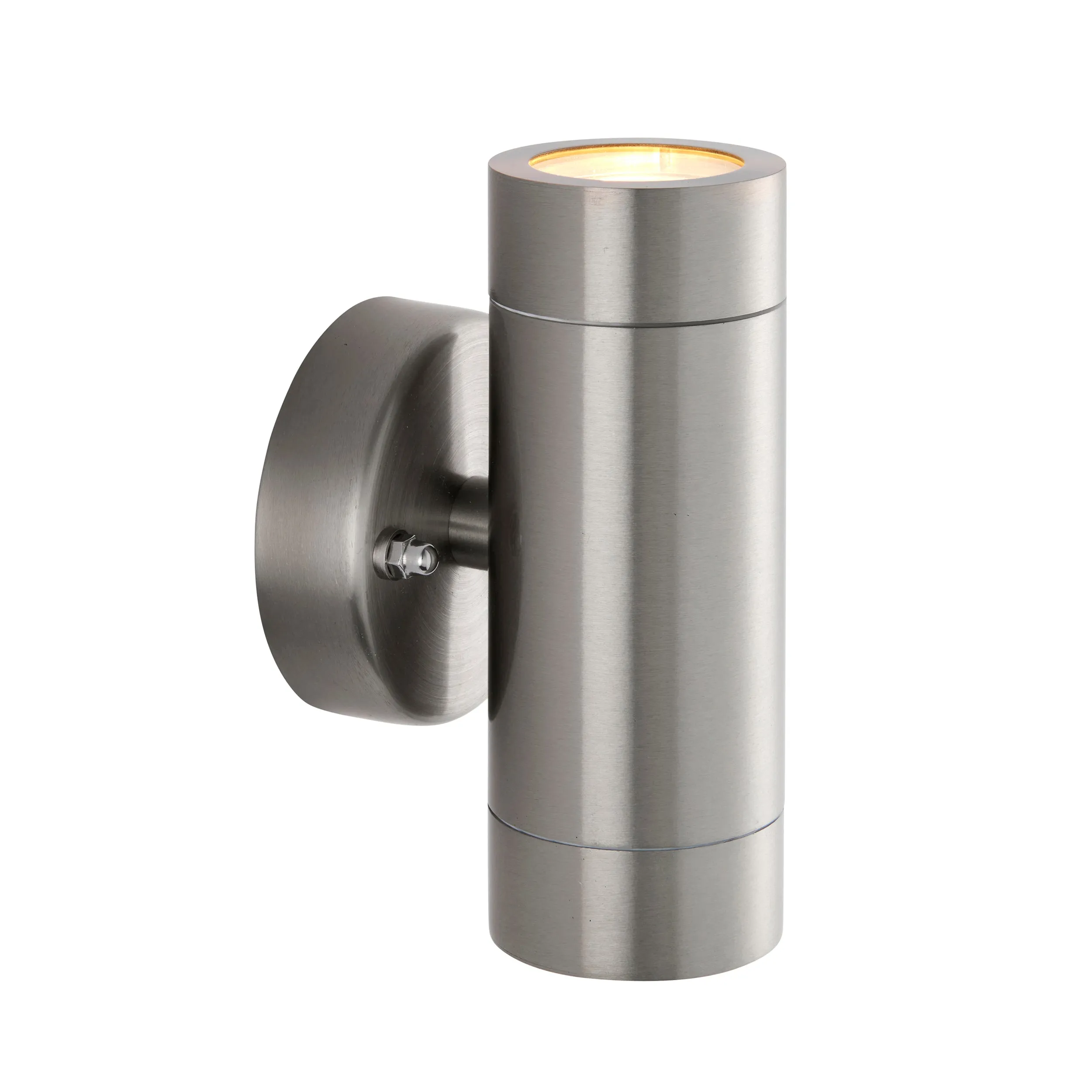 Saxby 101350 Palin  2lt wall marine grade IP65 7W Brushed stainless steel & clear glass 2 x 7W LED GU10 (Required)