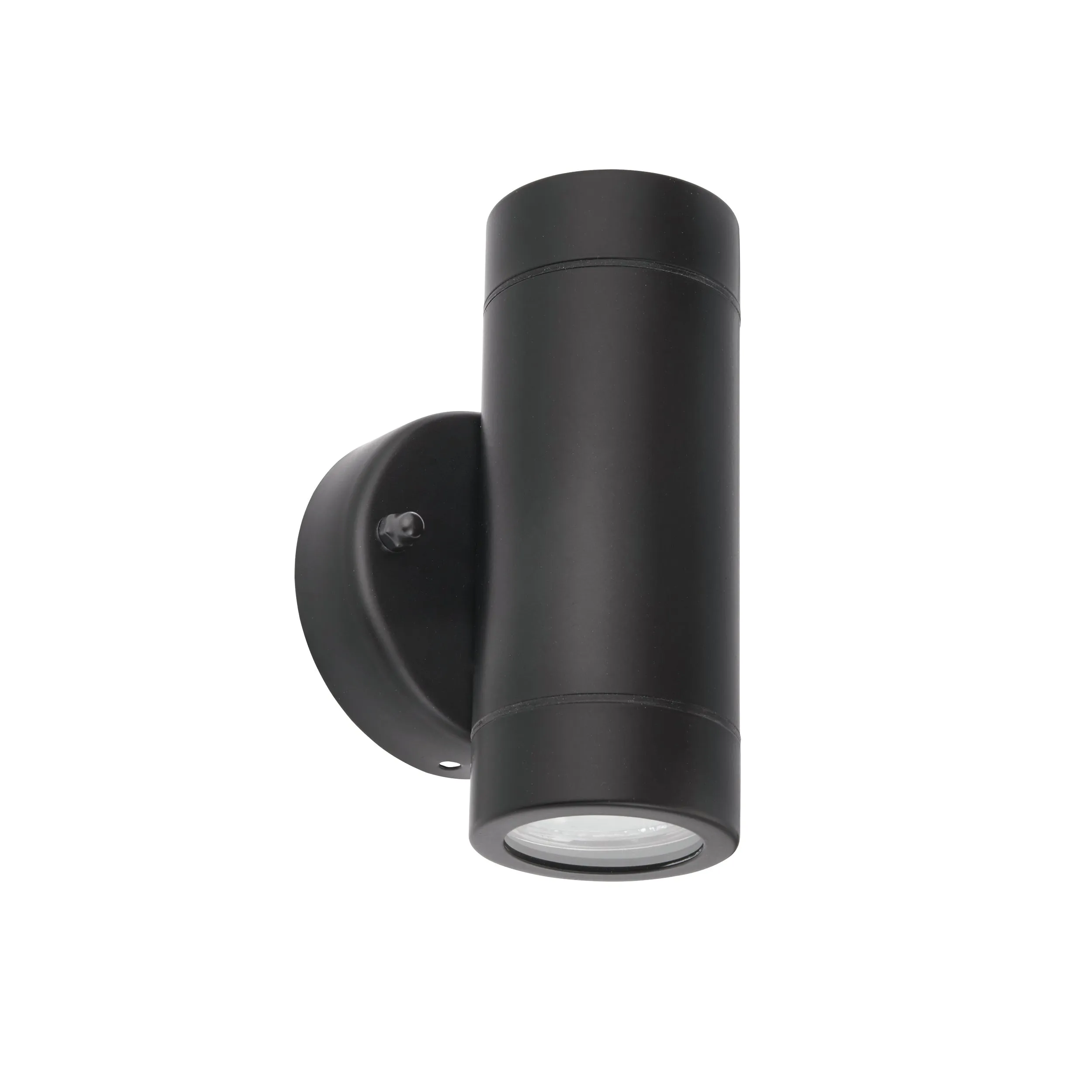 Saxby 75432 Palin 2lt wall IP44 7W Matt black paint & clear glass 2 x 7W LED GU10 (Required)