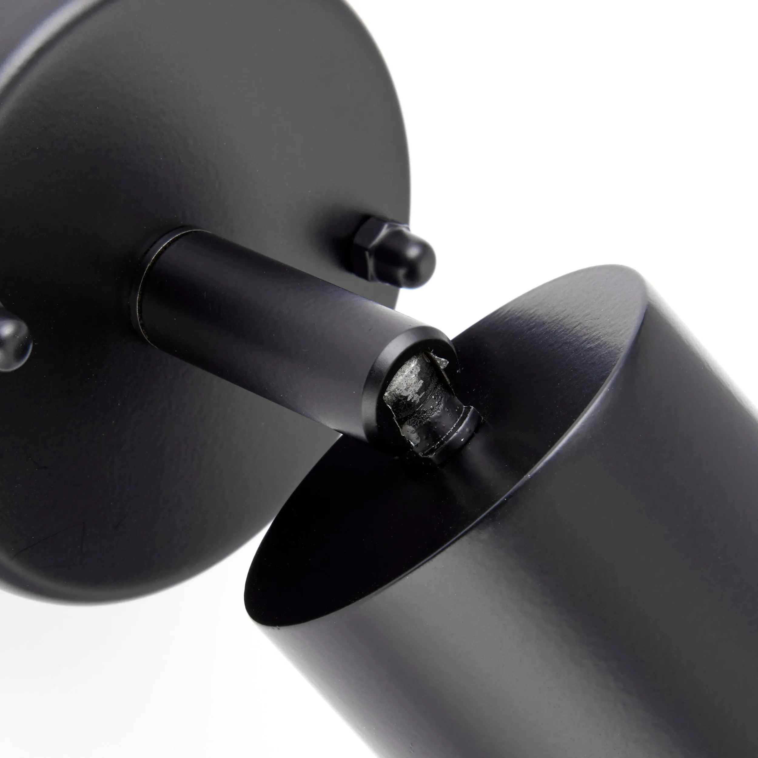 Saxby 75436 Palin 1lt spot wall IP44 7W Matt black paint & clear glass 7W LED GU10 (Required)