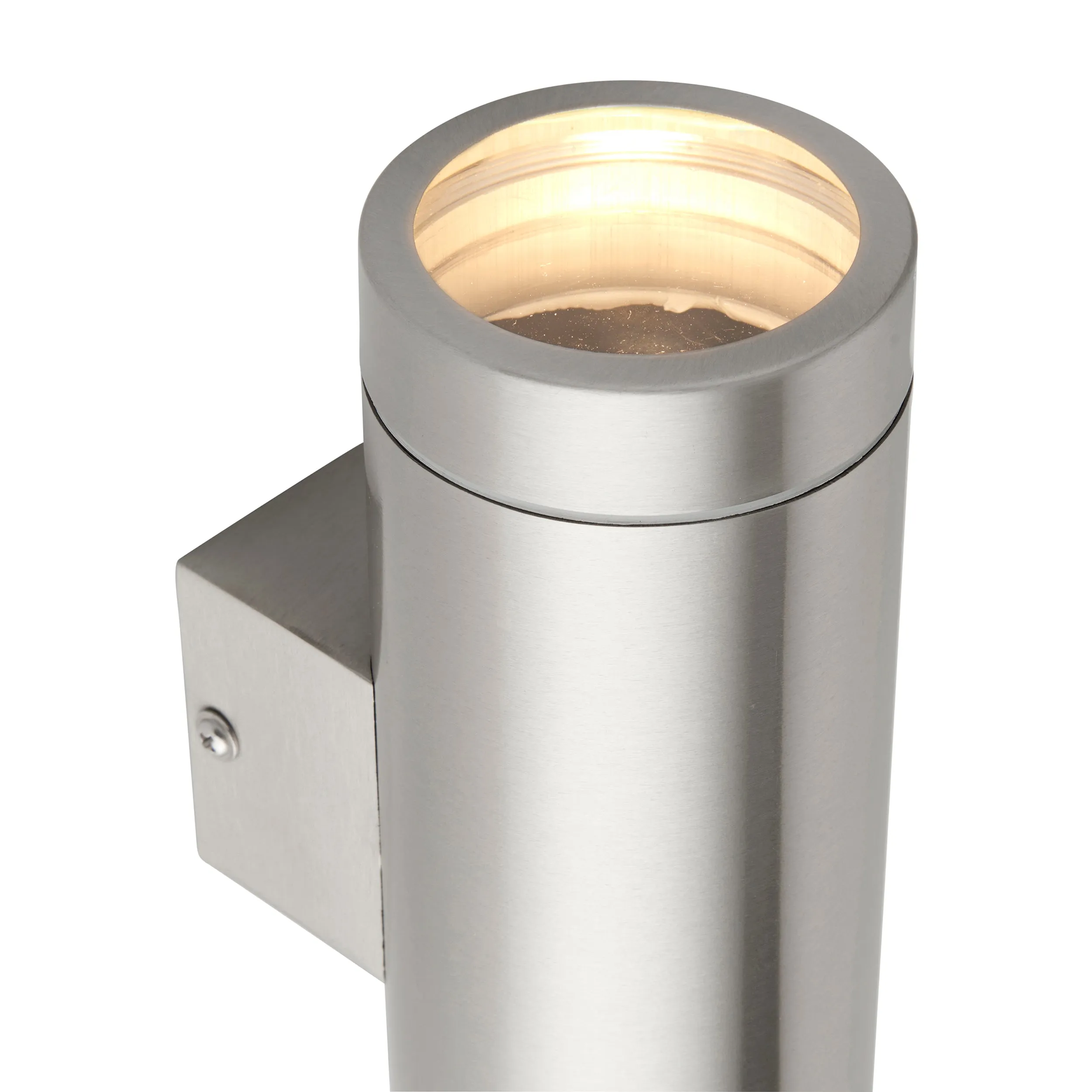Saxby 98437 Palin XL IP44 7W Brushed stainless steel & clear glass 2 x 7W LED GU10 (Required)