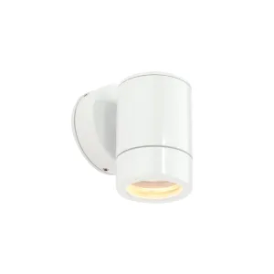 Saxby ST5009W Odyssey 1lt wall IP65 7W Gloss white paint & clear glass 7W LED GU10 (Required)
