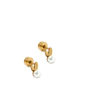 Screwback Stud Earrings - Bunny