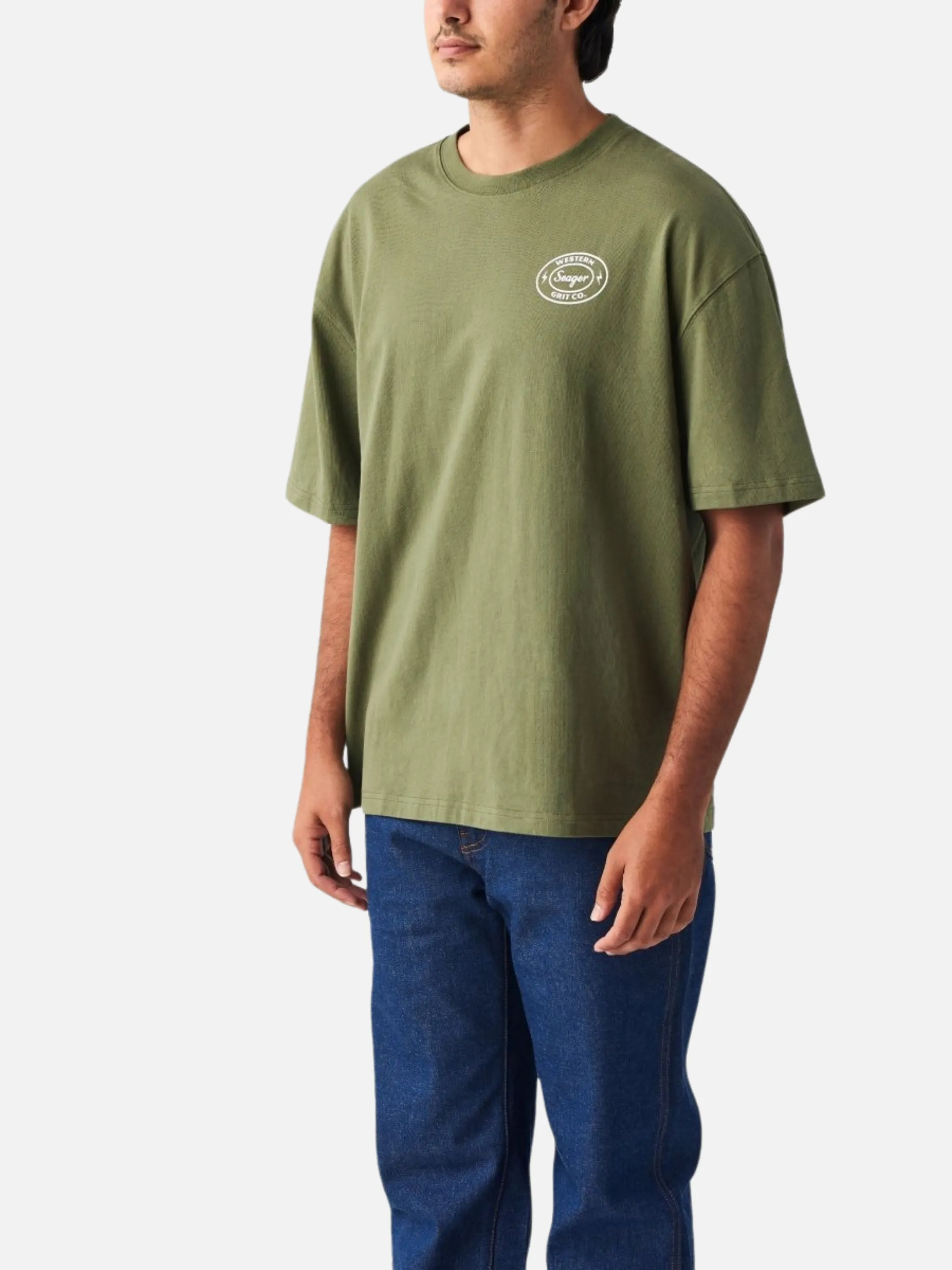 Seager Ford Burl Tee - Military Green