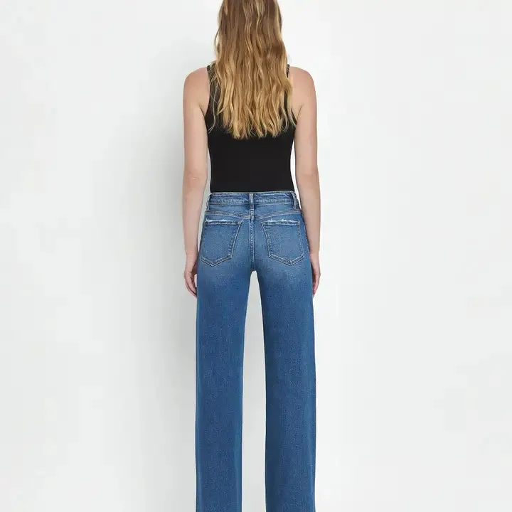 Secure Mid Rise Wide Leg Jeans
