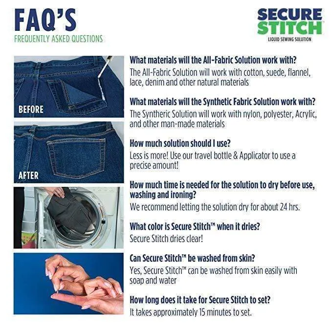 Secure Stitch Liquid Sewing Solution Kit!