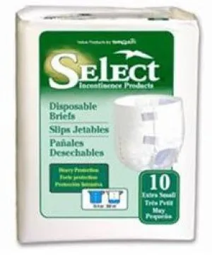 Select Brief, X-Small/ Youth, 18"-26" W/H, Capacity 10.4 fl oz, White, 100ct