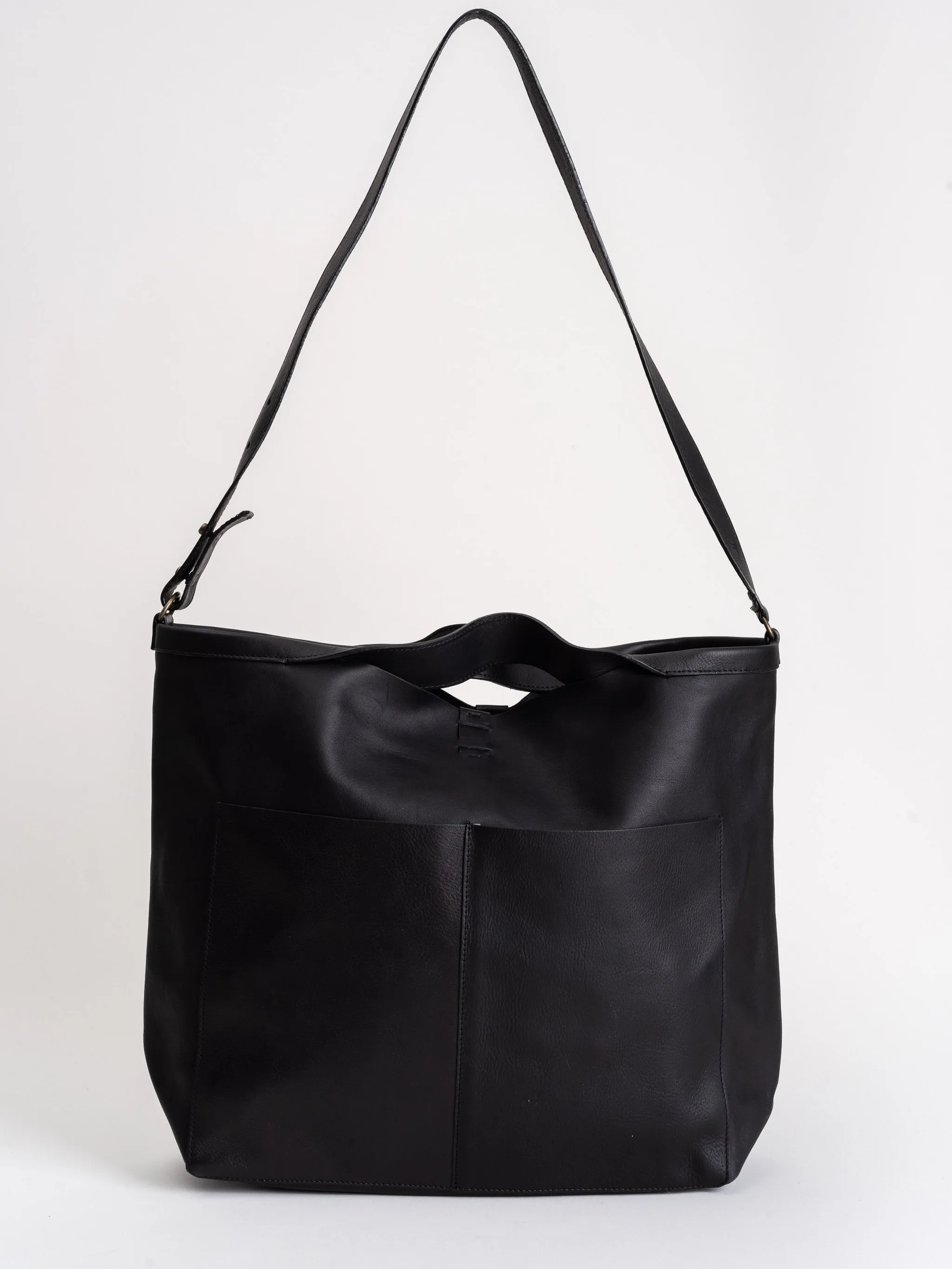 shopper tote- jet black