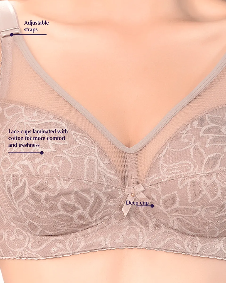 Siluet Wireless Comfy Control Bra in Lace