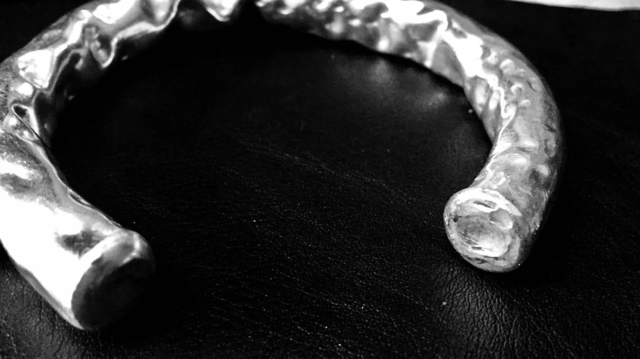 Silver Cuff Hand Hammered