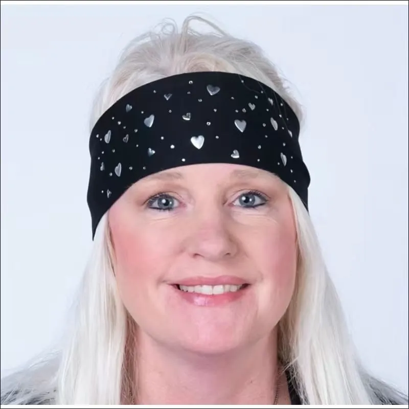 SILVER HEART HEADBAND