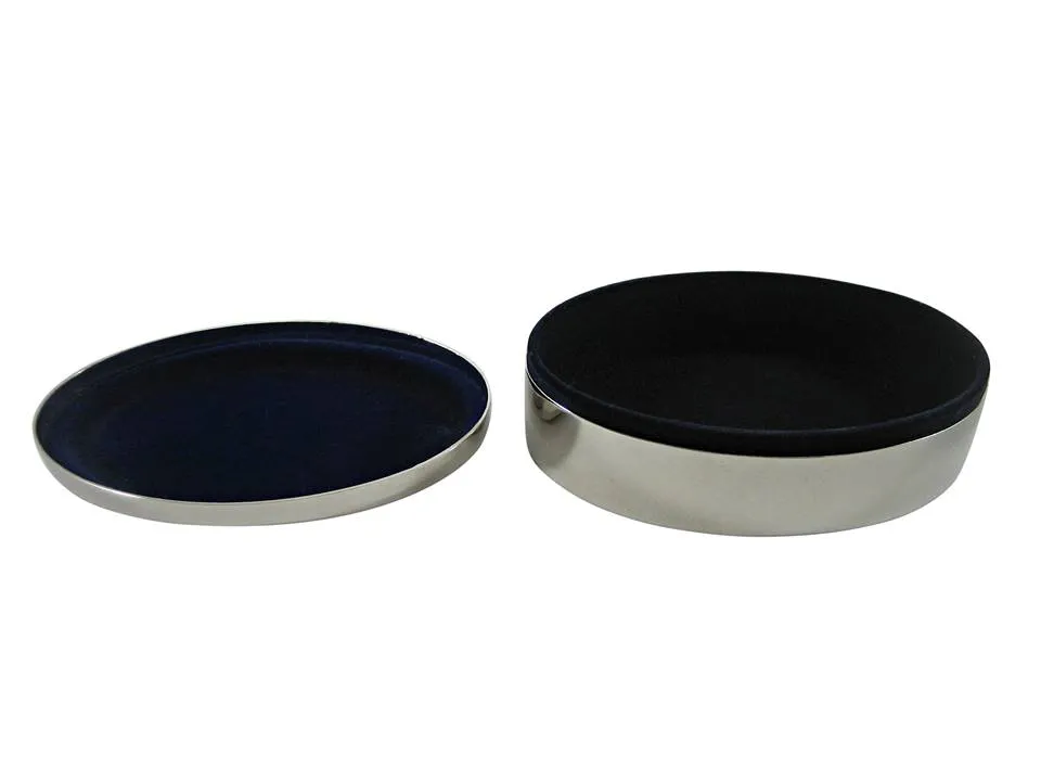 Silver Toned Smooth Helicopter Oval Trinket Jewelry Box
