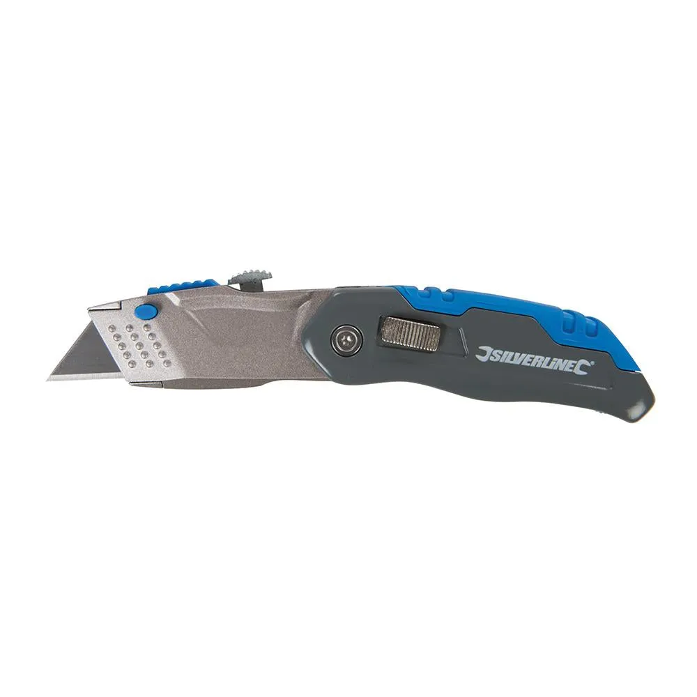 Silverline Retractable Folding Knife 165mm 536978