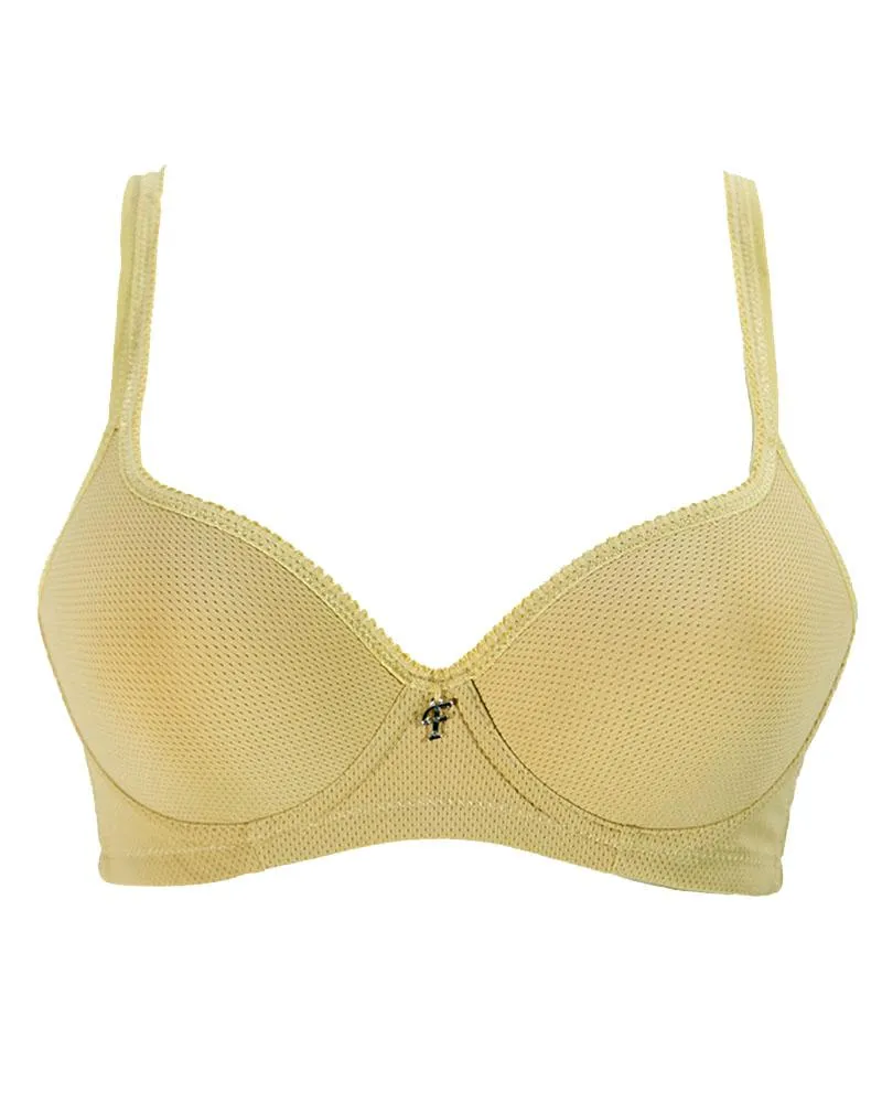 Skin Soft Net Flourish Bra - Single Soft Padded Underwired Bra - FL3263