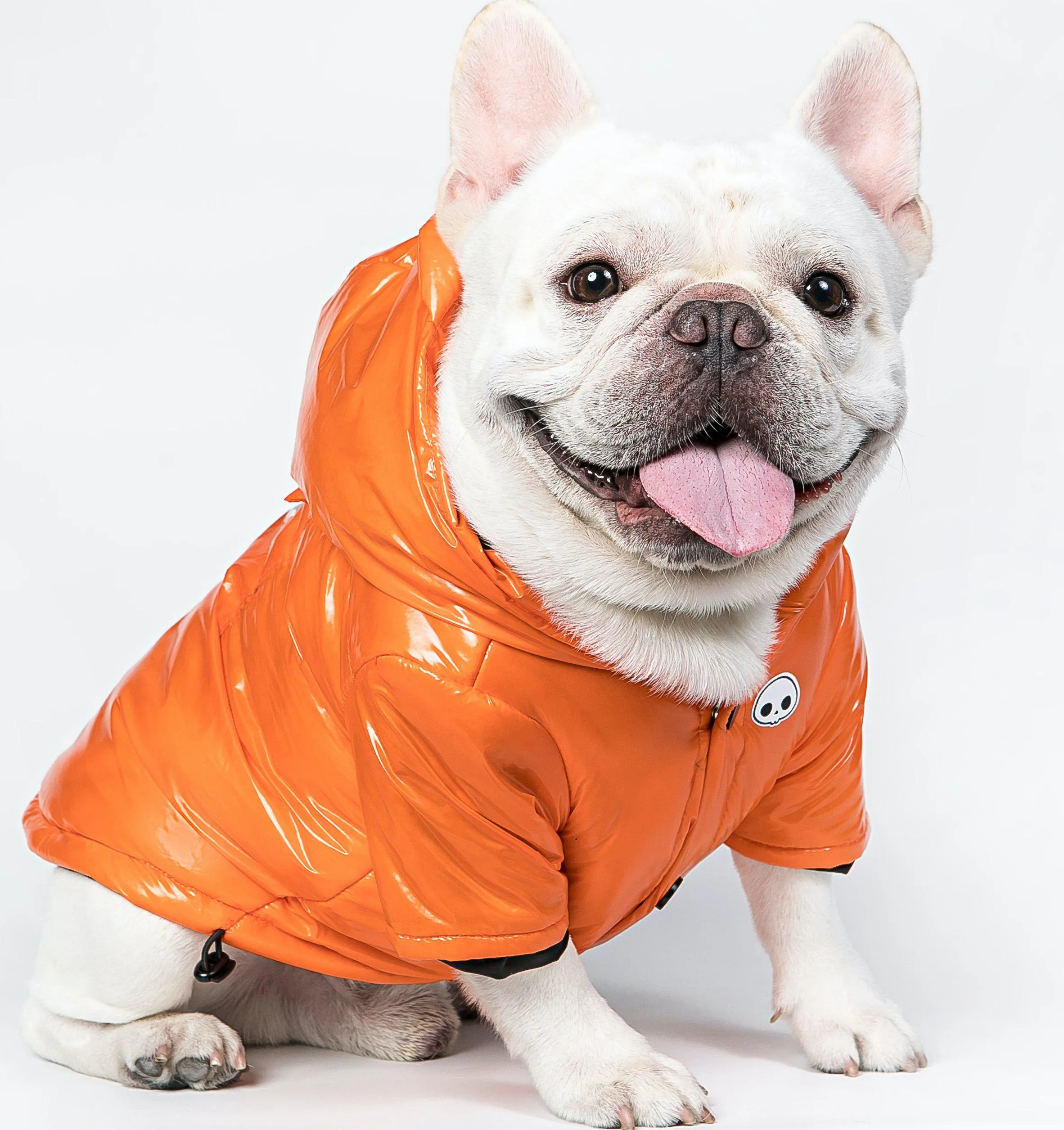 Skull Orange Cotton-Padded Coat