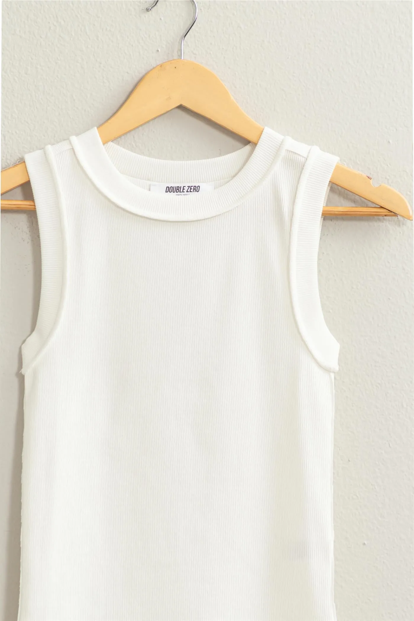 Sleeveless Casual Ribbed Top