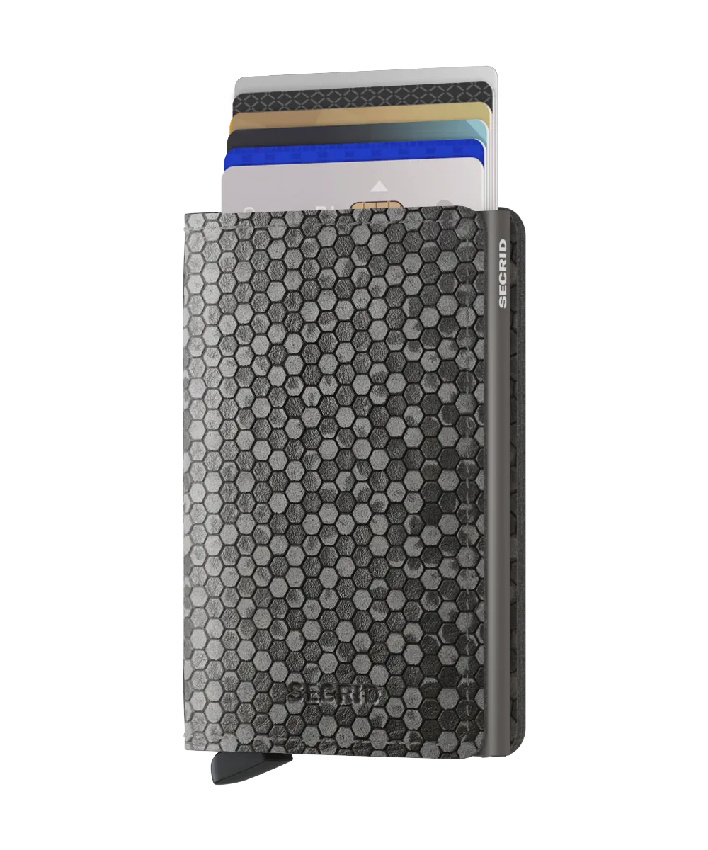 Slimwallet Hexagon Grey RFID Secure