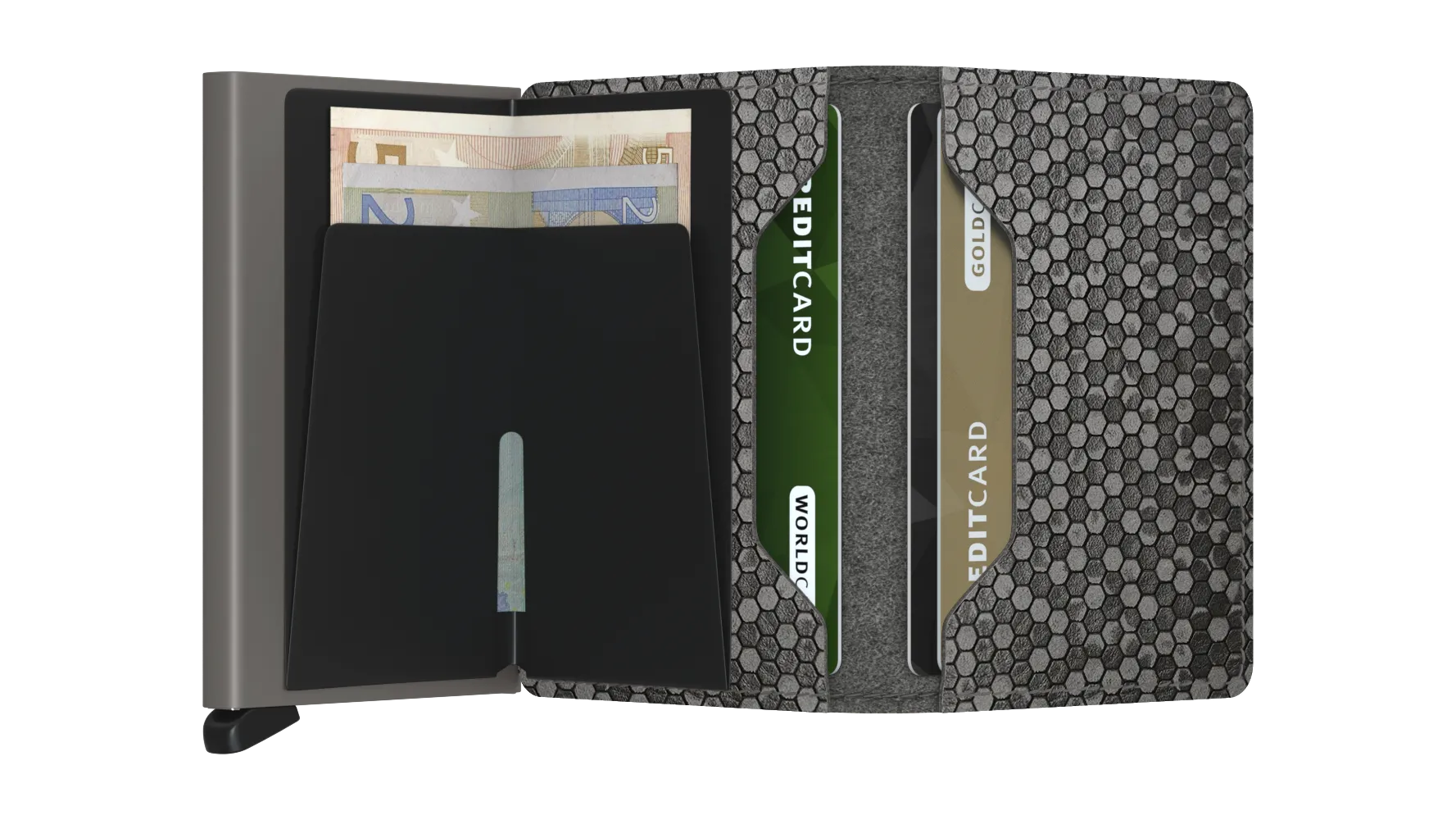Slimwallet Hexagon Grey RFID Secure