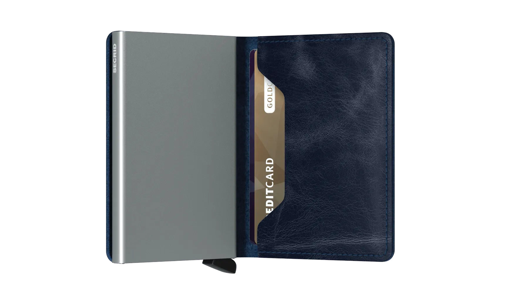 Slimwallet Vintage Blue RFID Secure