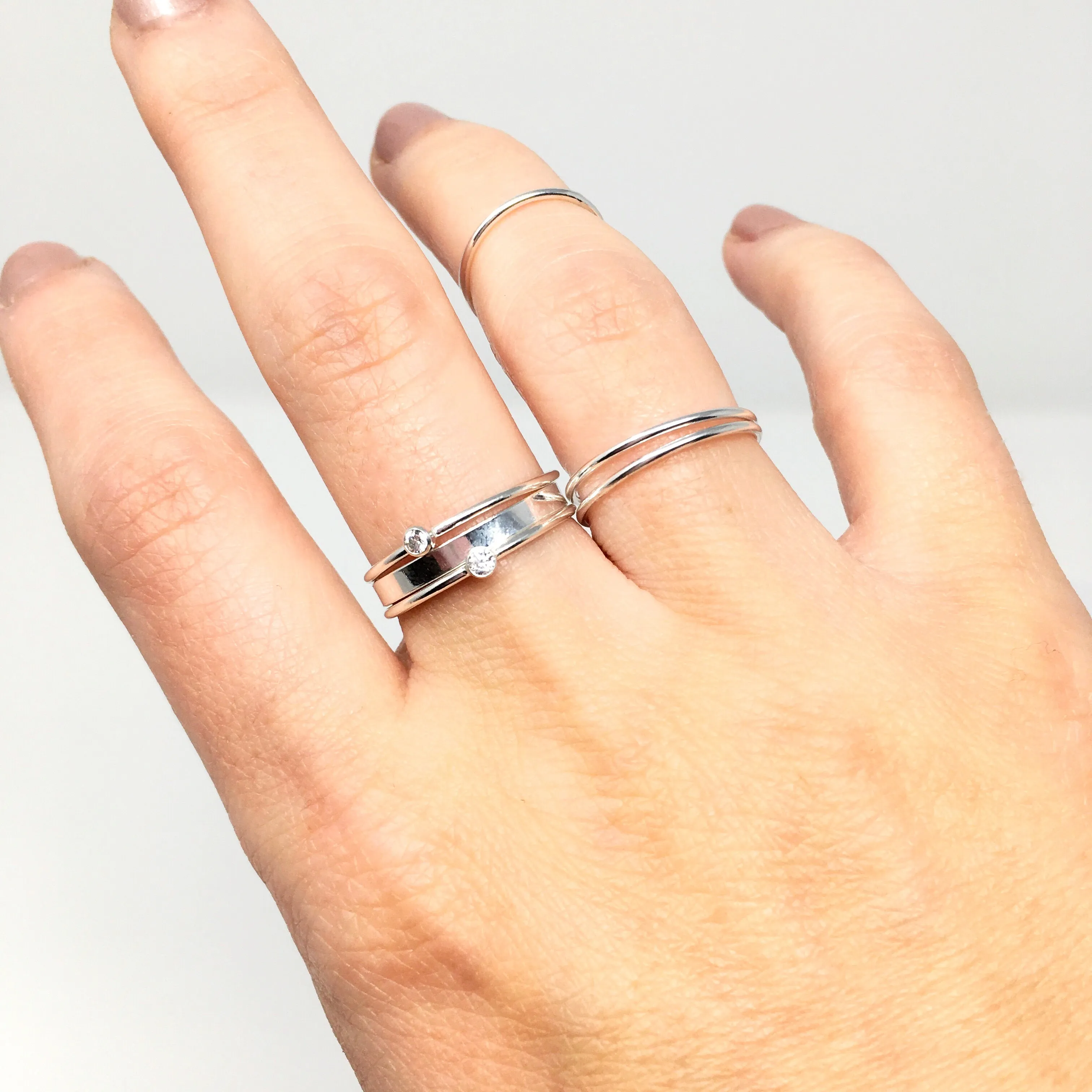 Sloane Smooth Stacking Ring | Silver
