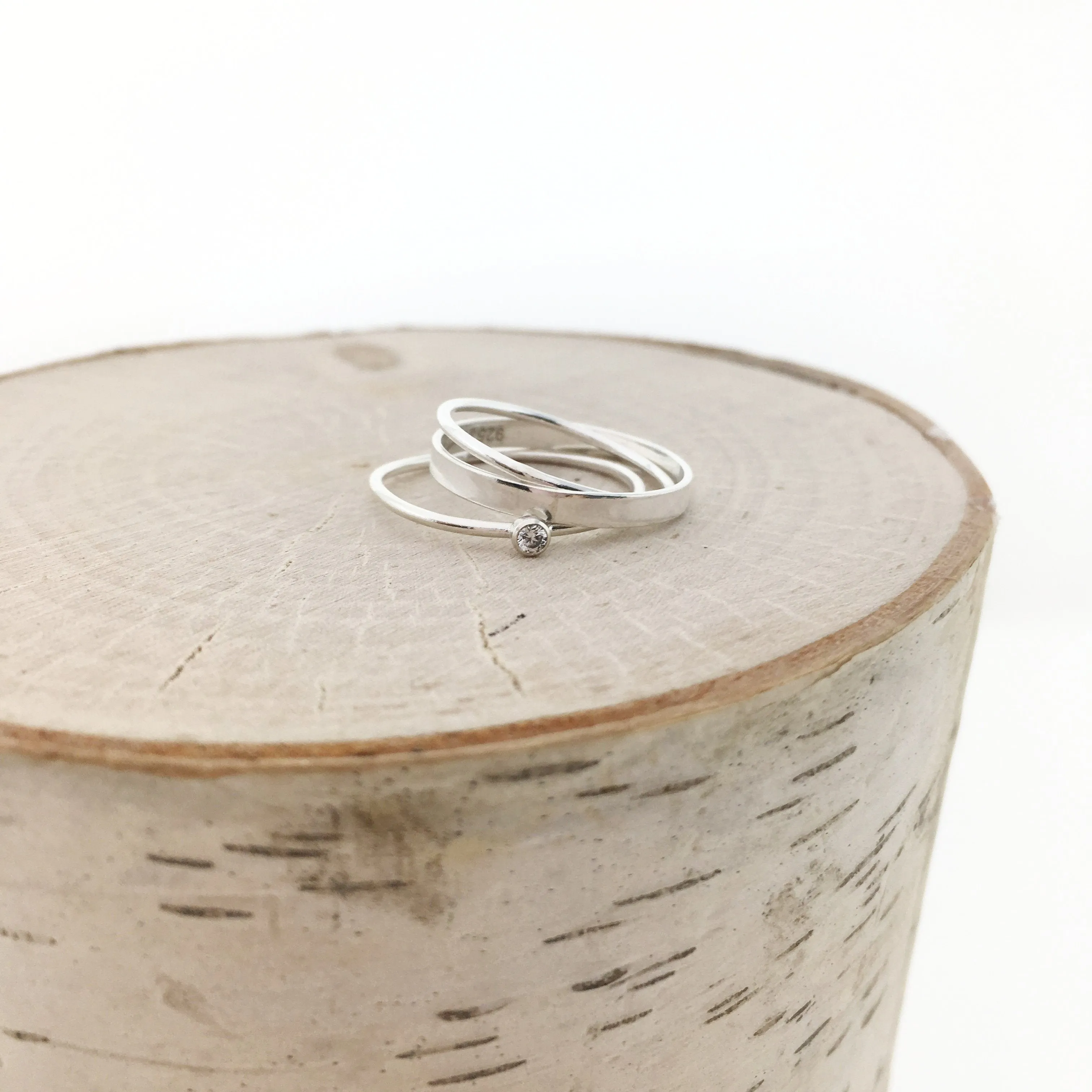 Sloane Smooth Stacking Ring | Silver
