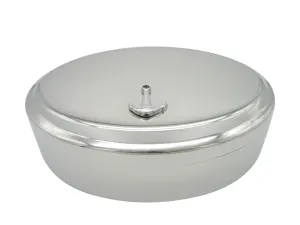 Smooth Nautical Anchor Pendant Oval Trinket Jewelry Box