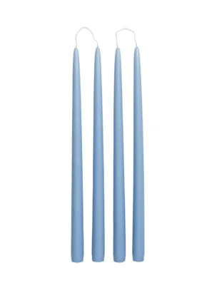 Smooth Tapered Candles - Air Blue