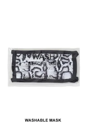 Snake Skin Print Reusable Face Mask