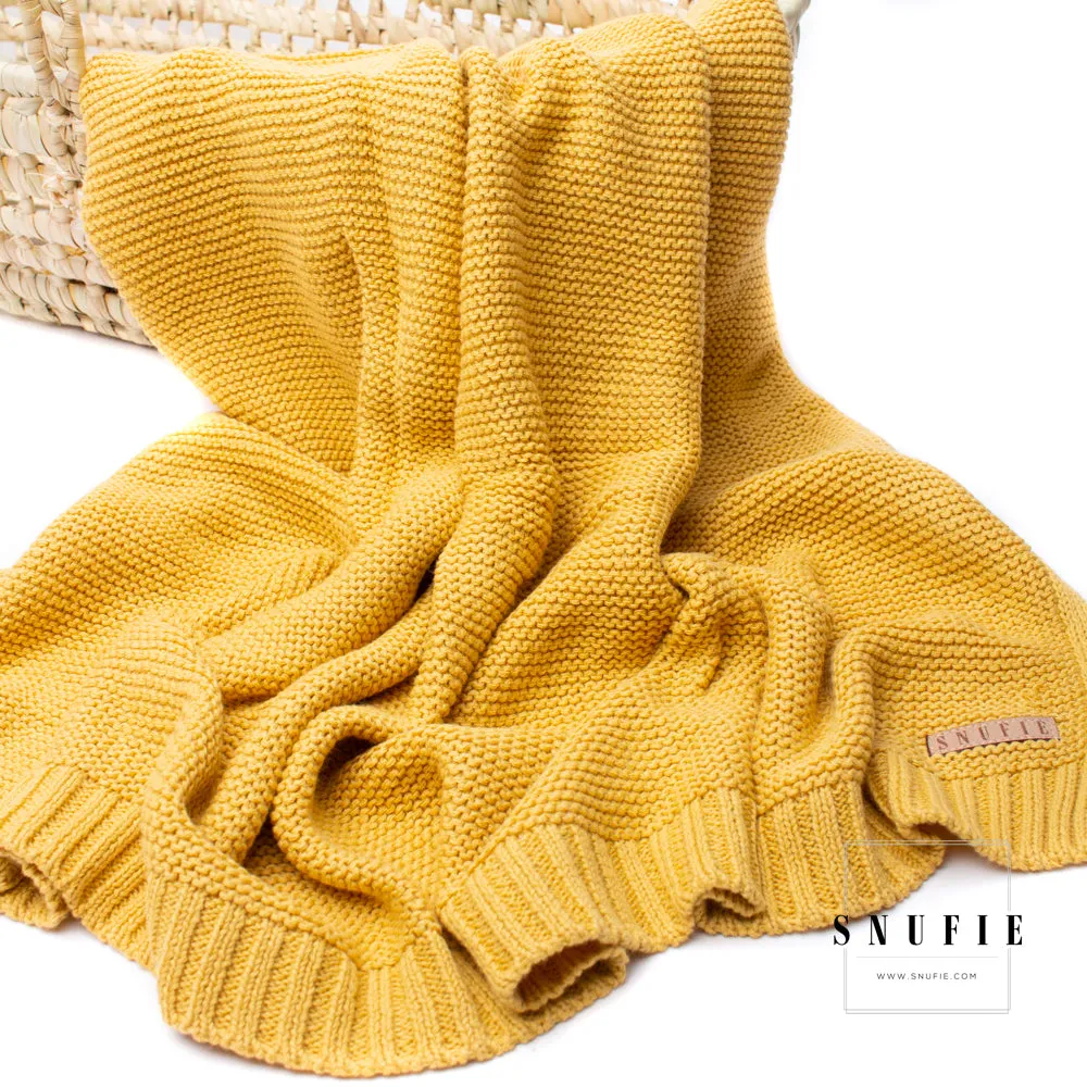 Snufie Super Soft Baby Blanket - Soft Mustard