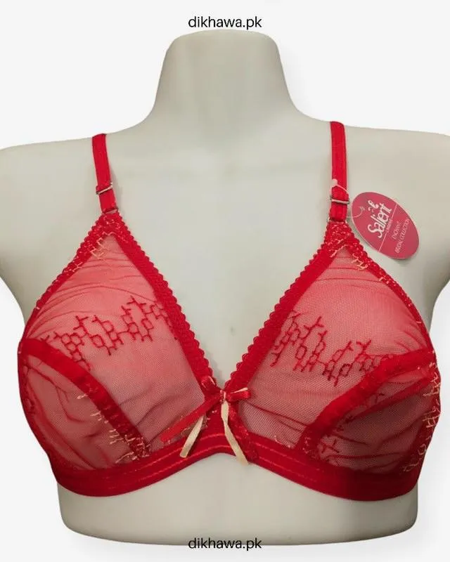 Sonari See Through Bra - Non Padded Non Wired - Red