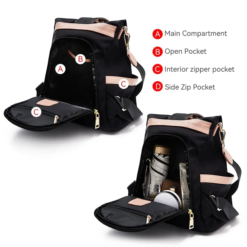 Split Leather Casual Backpack Lady