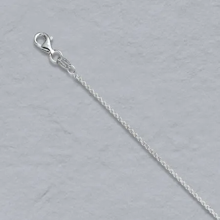 Springer's Collection Sterling Silver 1.5mm Round Cable Link Chain - 18"