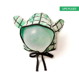 Squirrel Hat // green grid