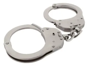Stainless steel police handcuffs