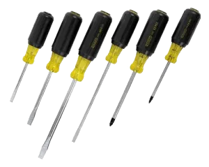 Stanley 6 Piece Vinyl Grip Screwdriver Sets