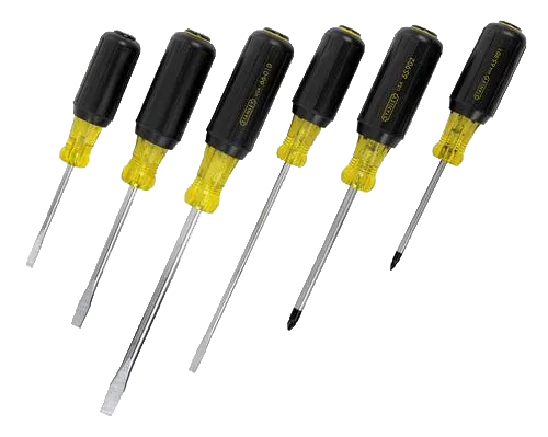 Stanley 6 Piece Vinyl Grip Screwdriver Sets