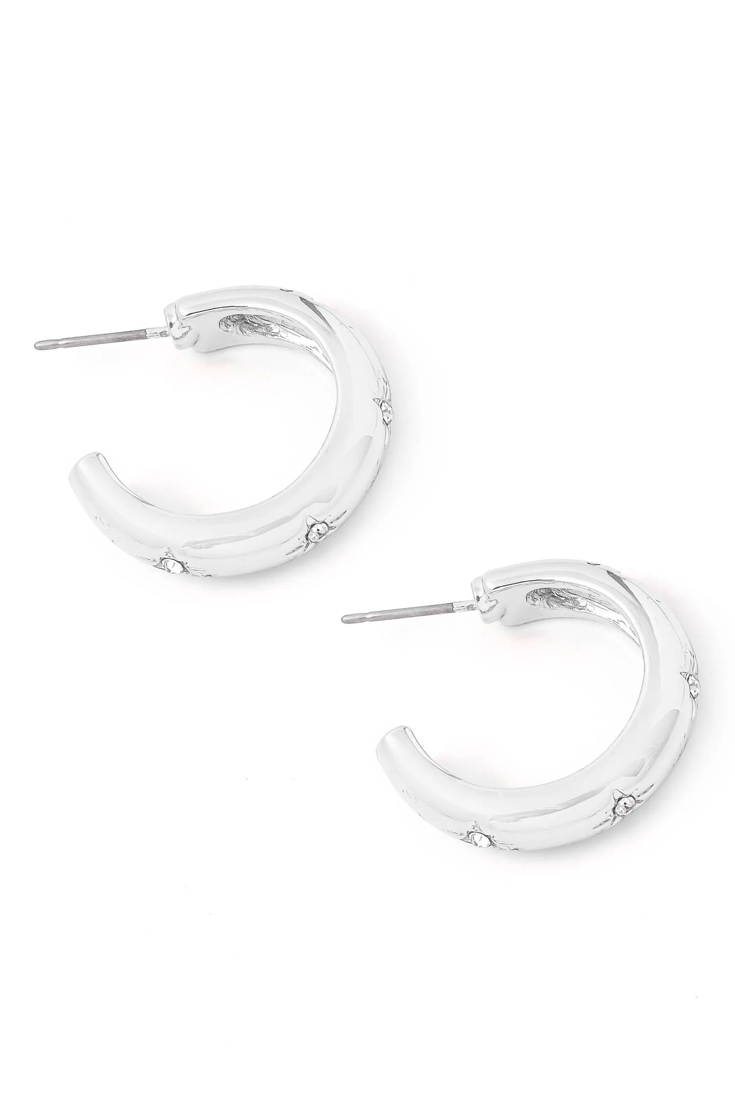 Star Studded Hoop Earrings