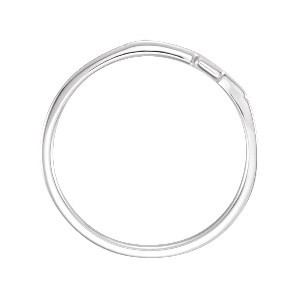 Sterling Silver The Rugged Cross® Chastity Ring with Packaging Size 6