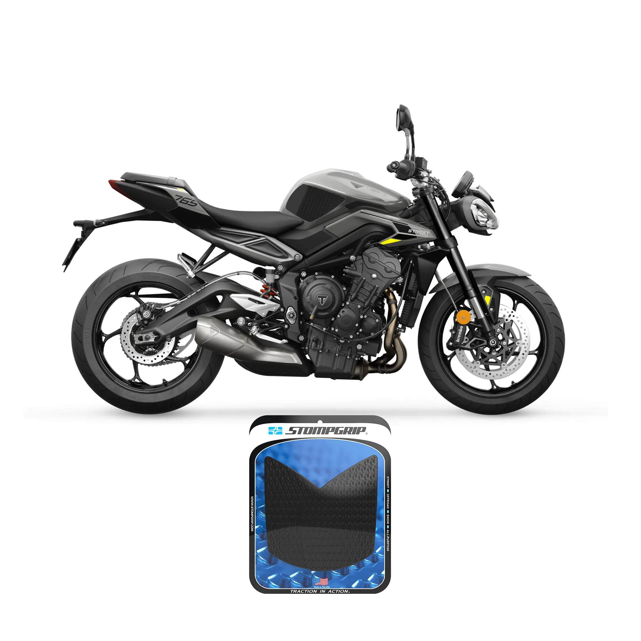 Stompgrip - Triumph Street Triple 765/R/RS/Moto 2 23-25 Tank Grips (0199)