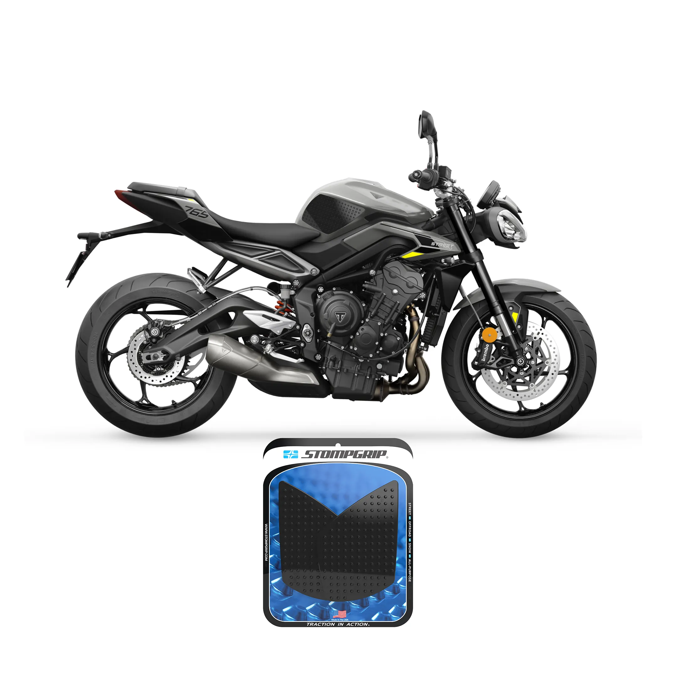 Stompgrip - Triumph Street Triple 765/R/RS/Moto 2 23-25 Tank Grips (0199)