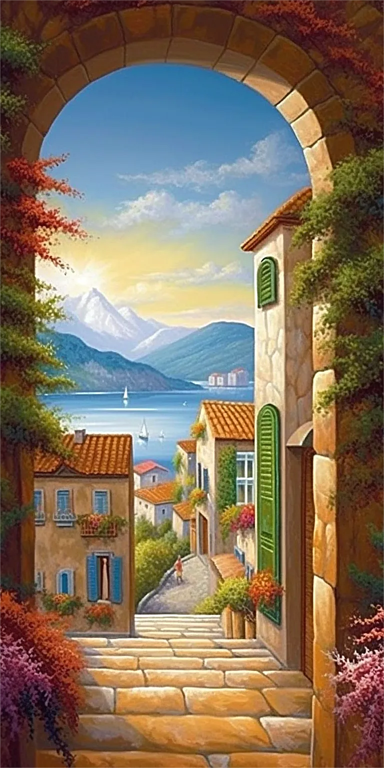 Street Diy Paint By Numbers Kits UK For Adult Kids MJ8564