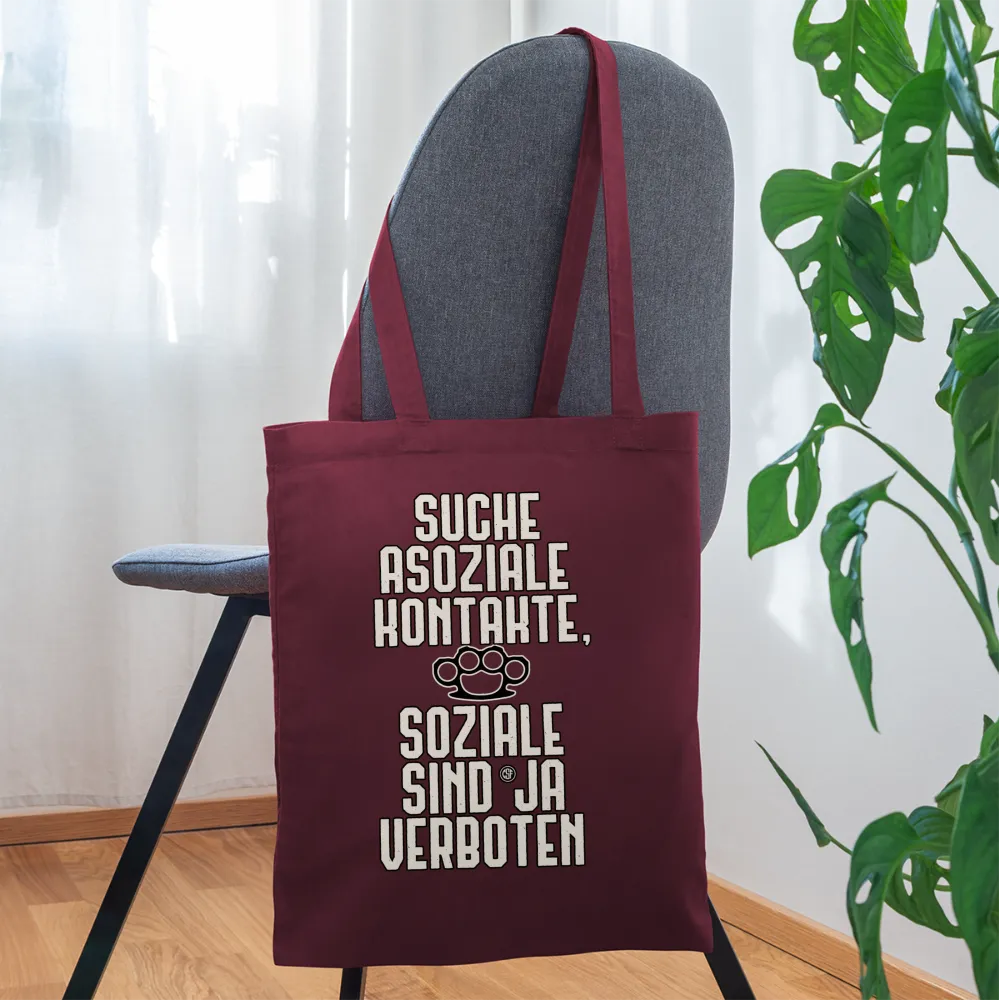 Suche asoziale Kontakte soziale sind ja verboten - Stoffbeutel