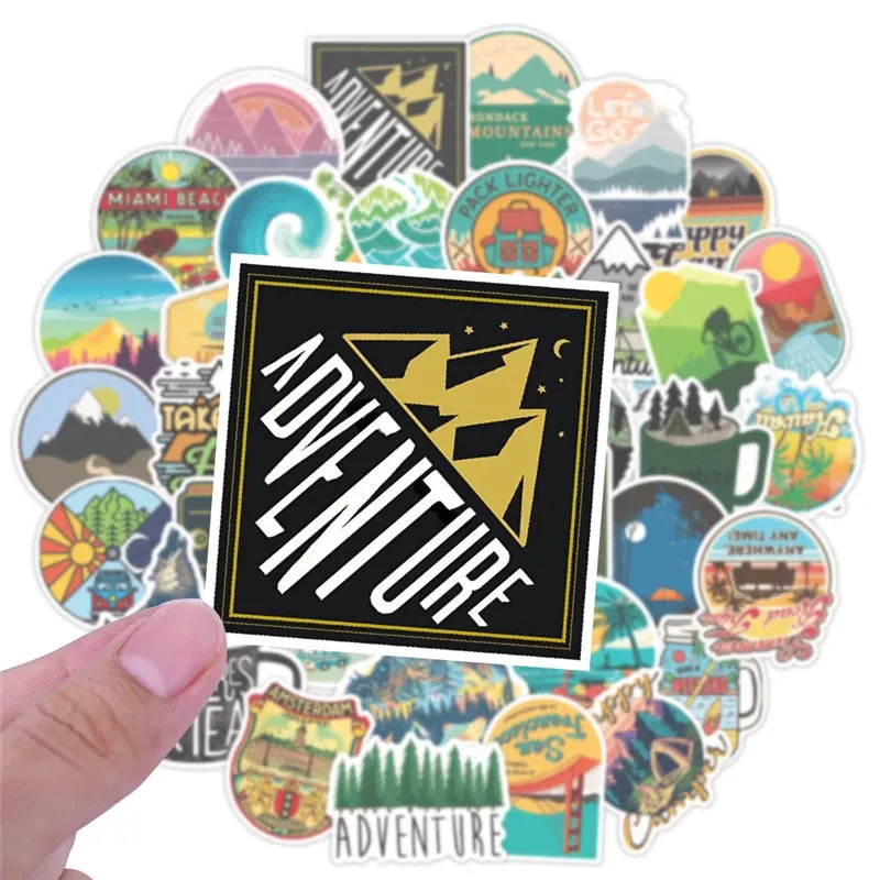 Summer Outdoor Sticker Pack (50 Pcs)