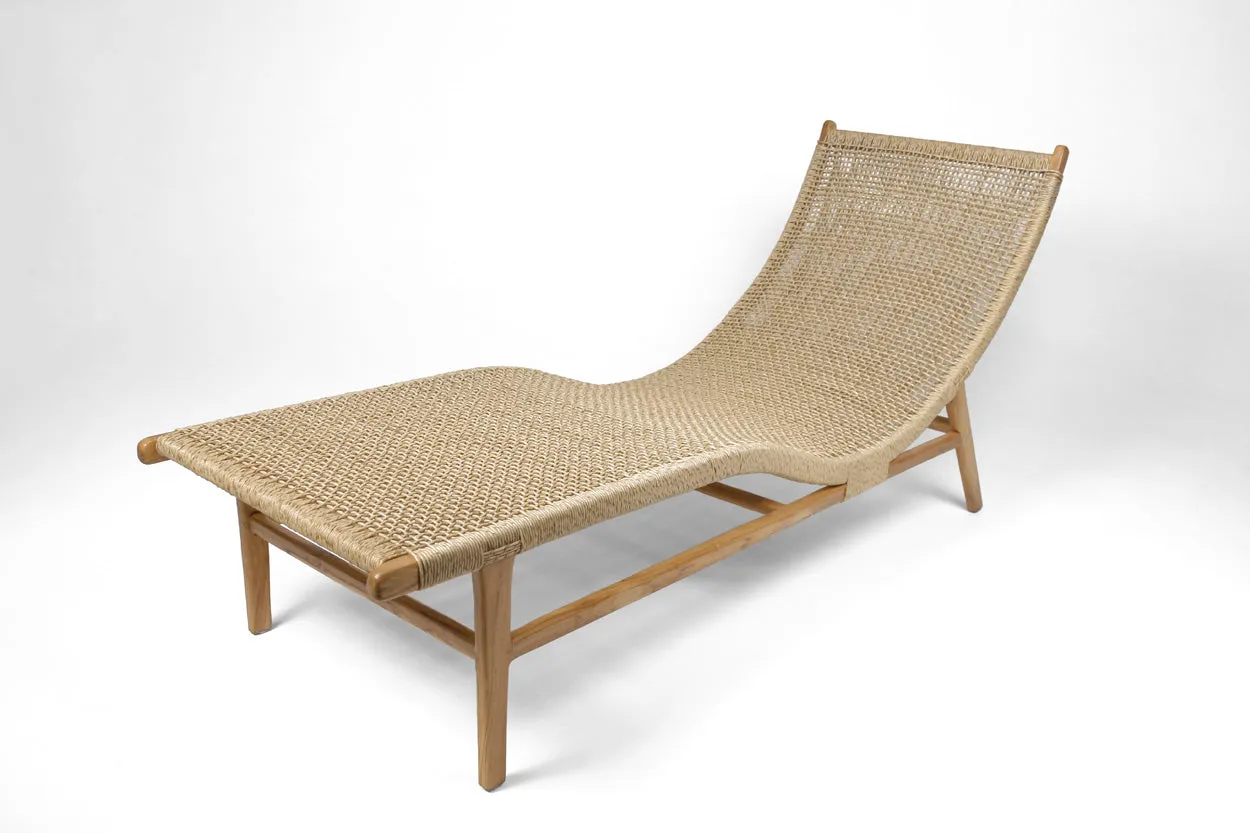 Synthetic Raffia Chaise Lounge