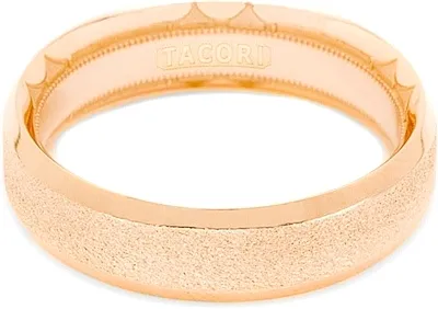 Tacori Mens Wedding Band With Pebble Finish -6.0mm