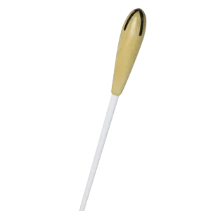 TAKT Baton 13" - White Stick with Small Boxwood Handle and Ebony Cross