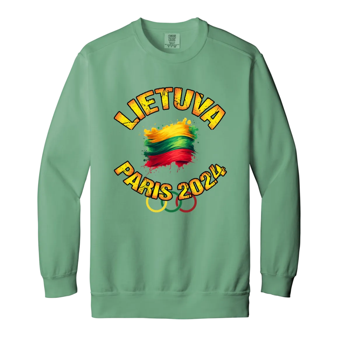 Team Lietuva 2024 Olympics -Men/Women Unisex Soft-Washed Crewneck Sweatshirt