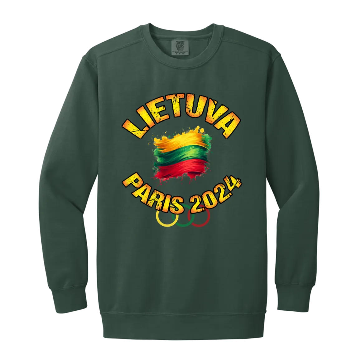 Team Lietuva 2024 Olympics -Men/Women Unisex Soft-Washed Crewneck Sweatshirt