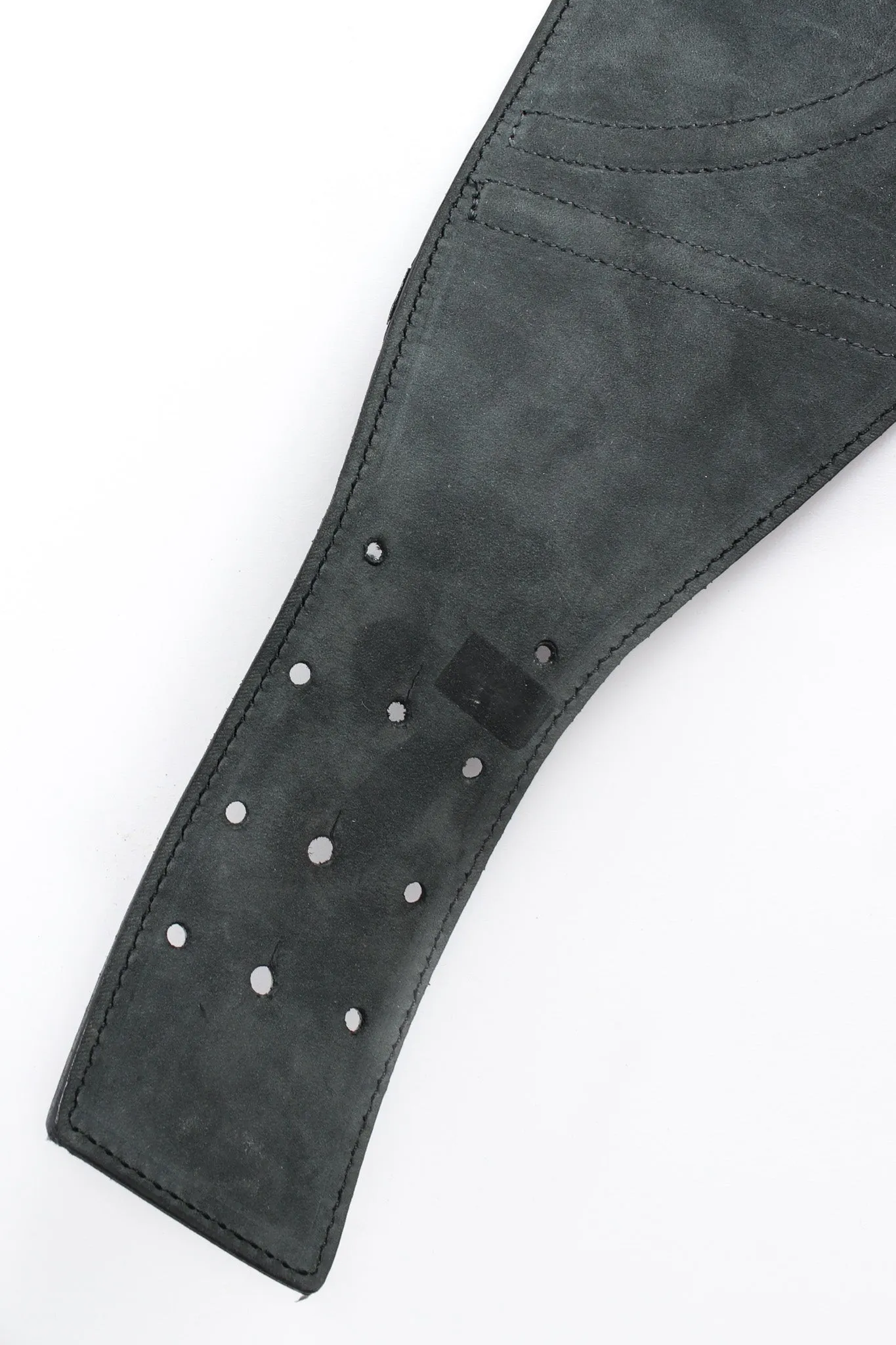 Textured Geo Leather Waist Belt